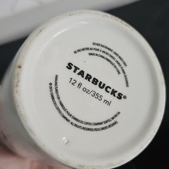 Starbucks Travel Tumbler Lid Cup 12oz Ceramic 2015 Anime Kid Finger Painting - Picture 4 of 4